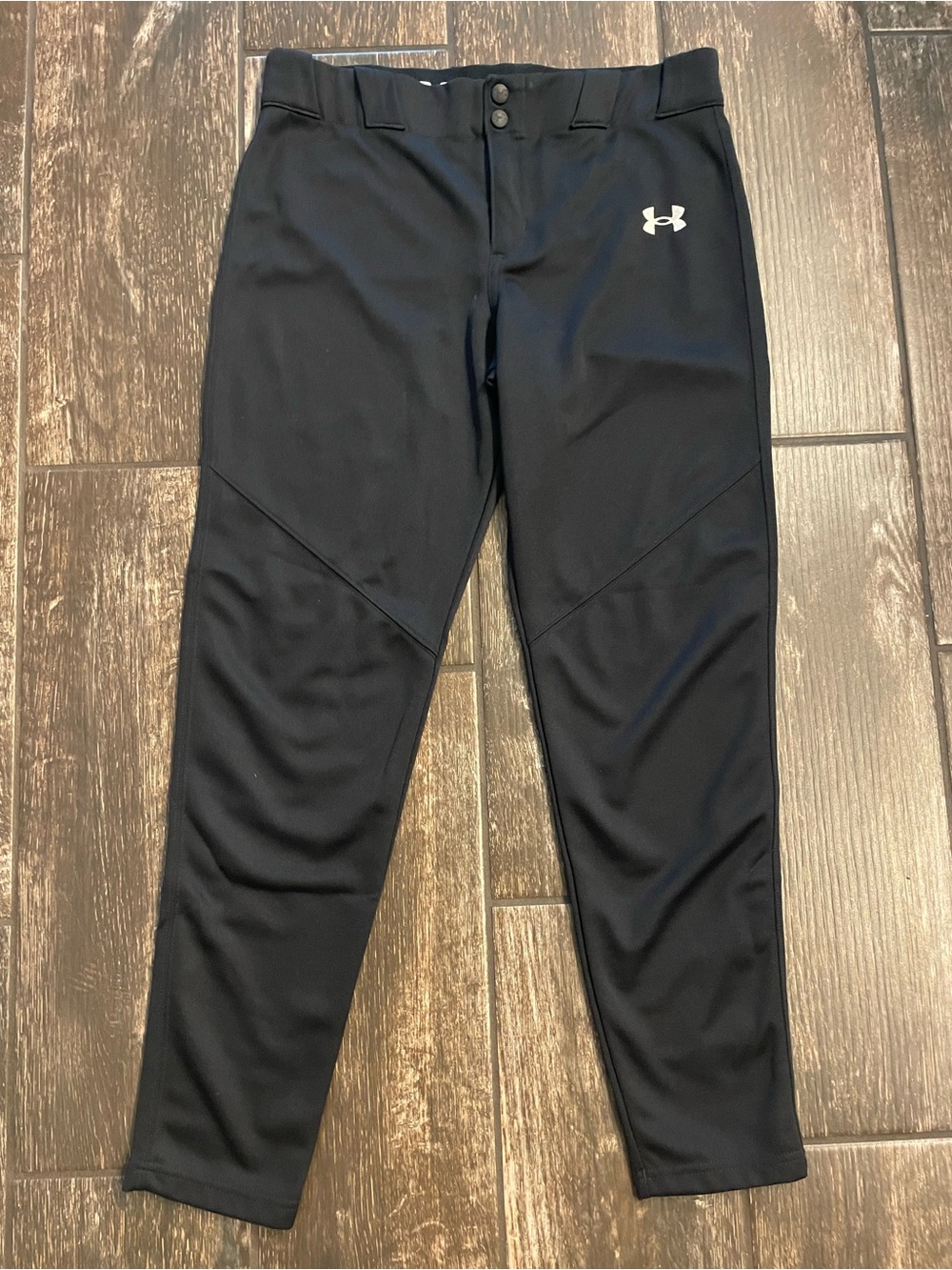 Under Armour Boy’s XL Black Athletic Baseball Pants with Logo